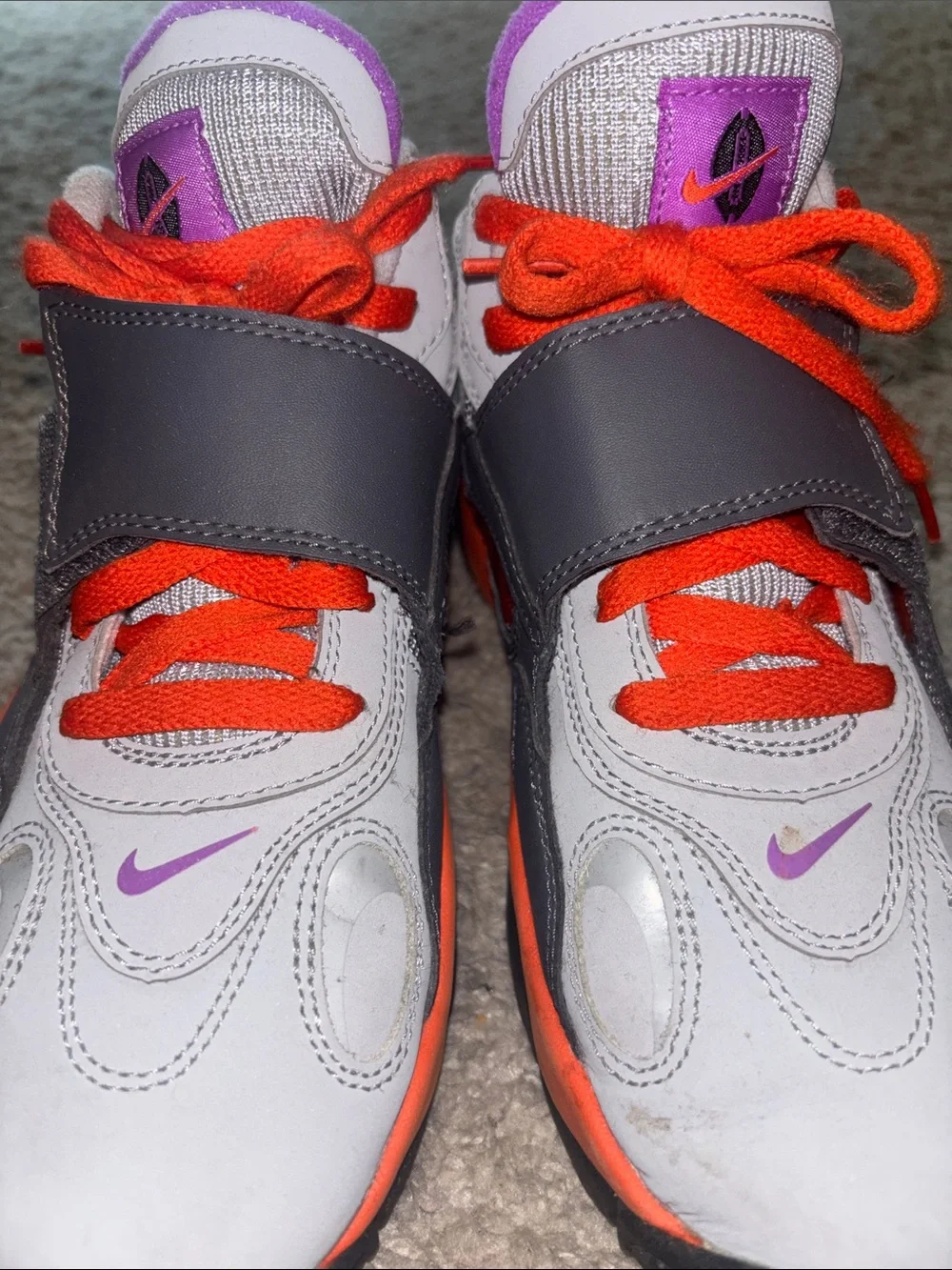 Nike Kids Gray, Orange & Purple Mid-Top Sneakers